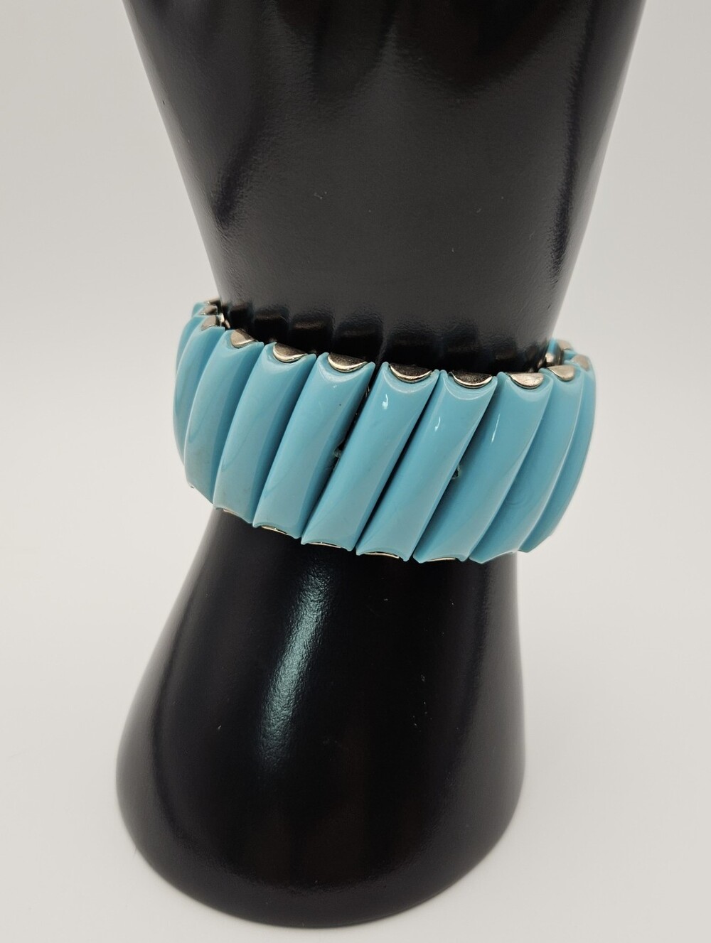 Vintage Turquoise Enamel Expansion Stretch Bracelet